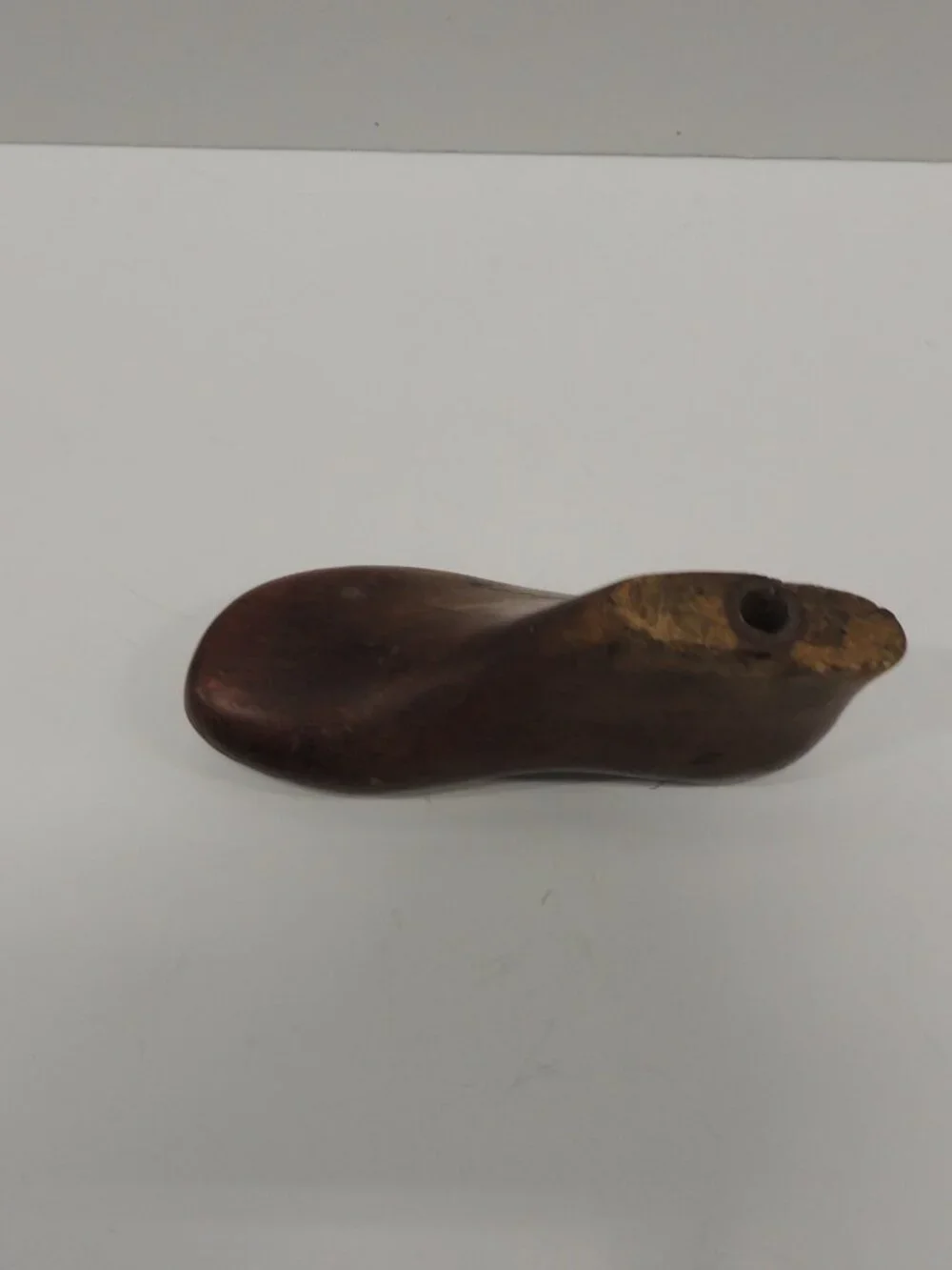 Antique Child's Wooden Shoe Mold Paperweight.